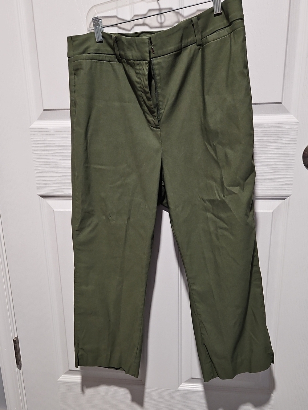 Lane Bryant Olive Straight-Leg Chinos